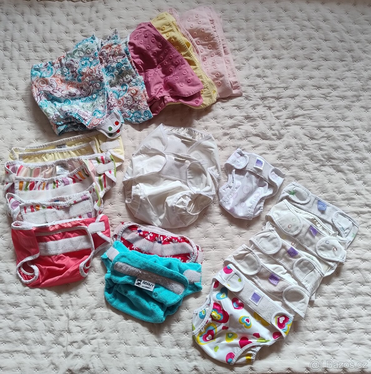 Velká sada látkových plen