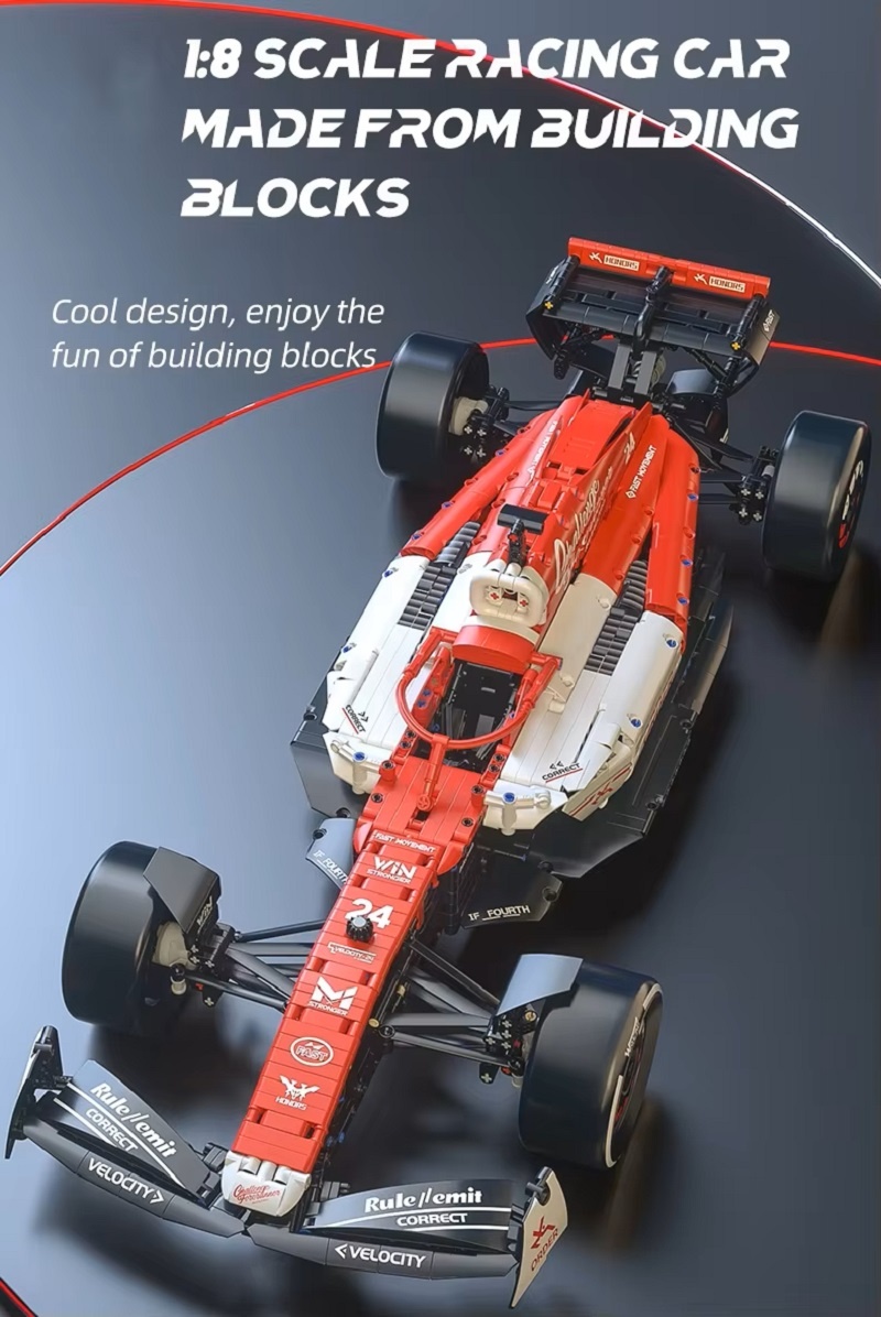 Stavebnice F1- Velká červená, kompatibilní s LEGO