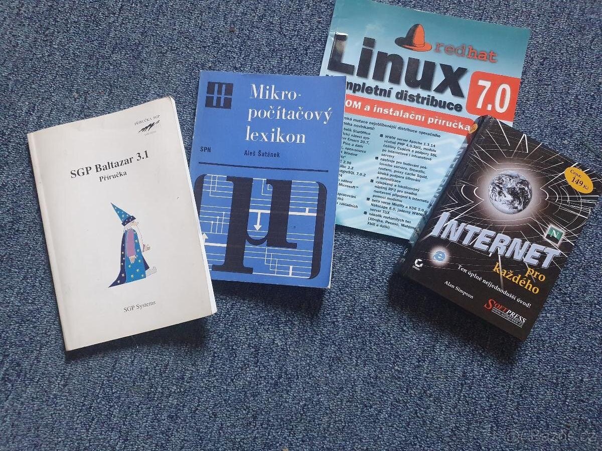 sada 4 knížek pro počítač- Internet pro každého + Linux 7+ S
