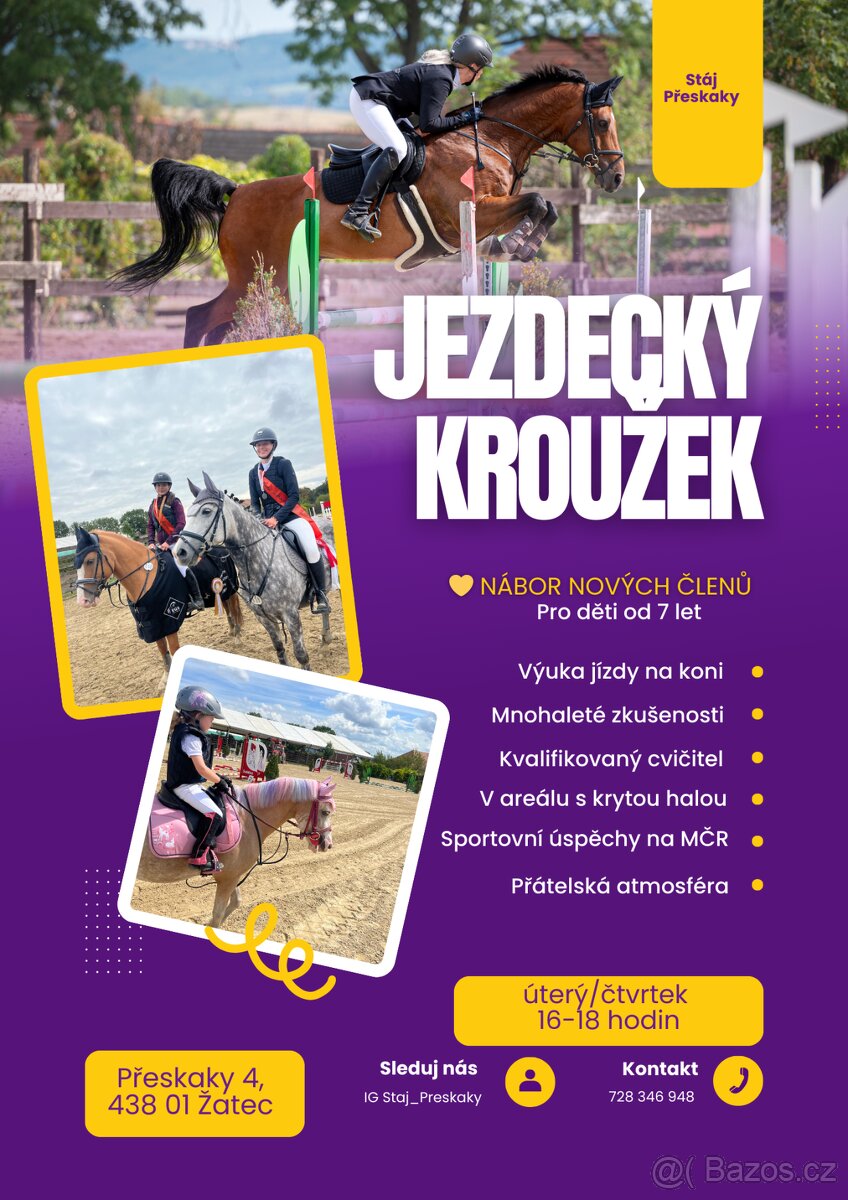 NÁBOR NOVÝCH ČLENŮ DO JEZDECKÉHO KROUŽKU