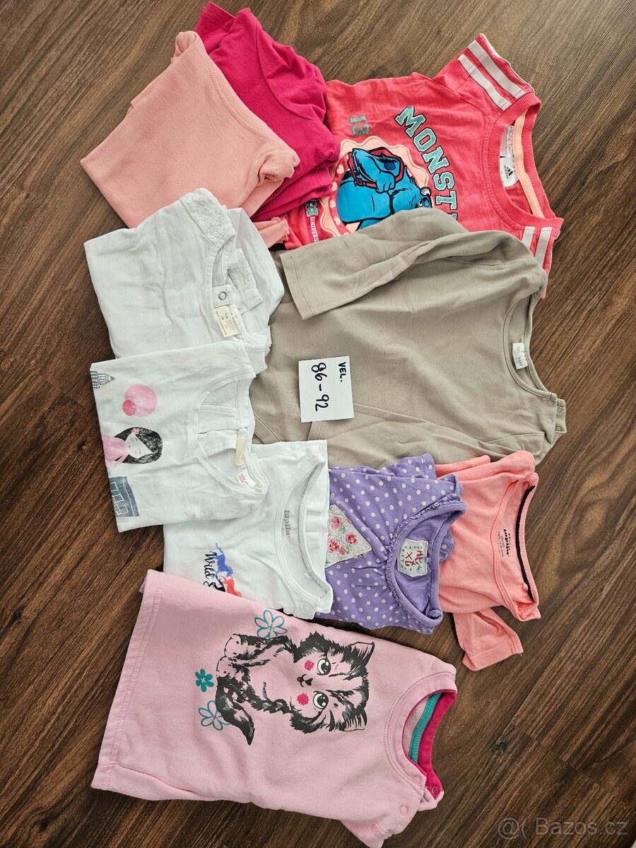 Dívčí trička, trika, body, mikiny, roláky, overall 86-92