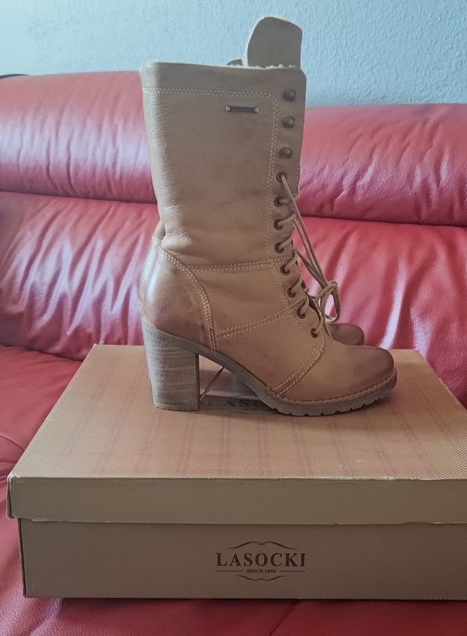 Dámské zimní kožené boty