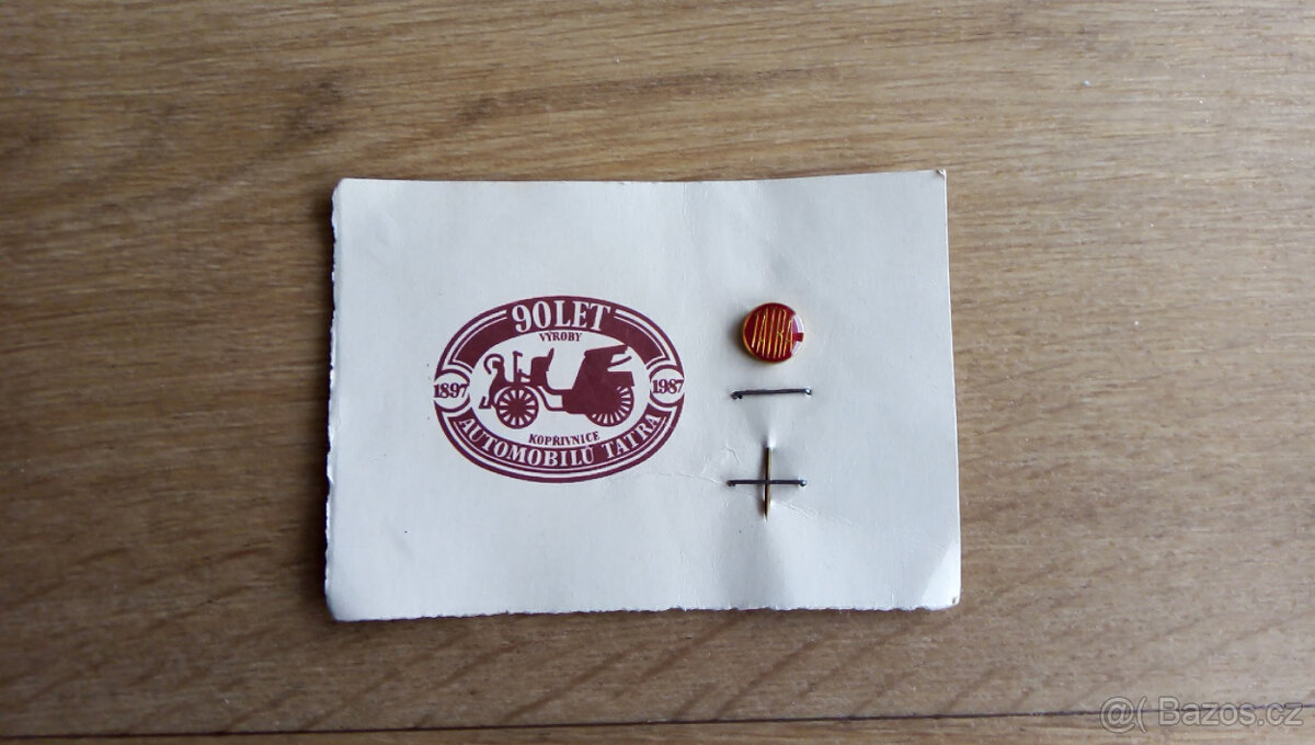 Odznak - 90. výročí výroby automobilů Tatra