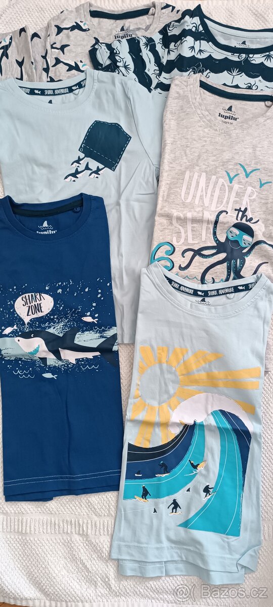 Trička se žralokem kluk Lupilu 110-116 NOVÁ