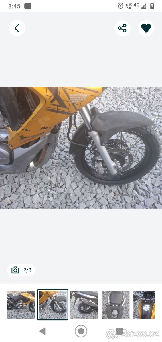 Honda transalp xl 700 ABS-kolo, tlmiče