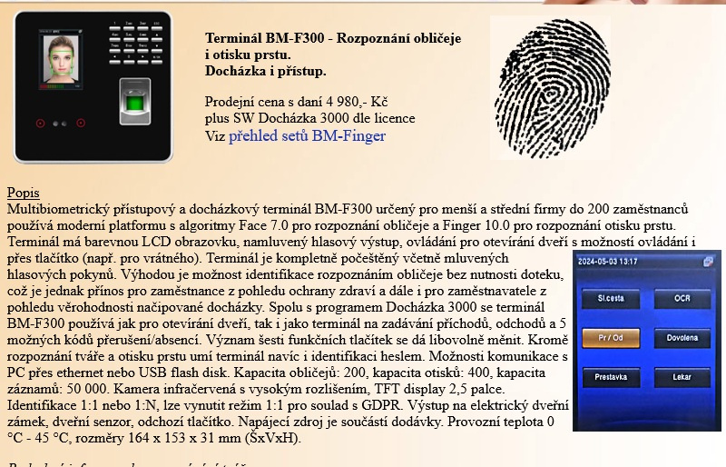 Docházkový systém "Docházka 3000"