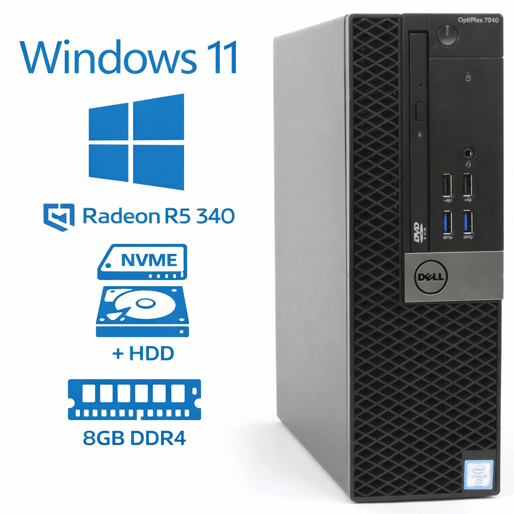 Dell OptiPlex 7040 SFF - i5, 8GB DDR4, R5 340, SSD+HDD