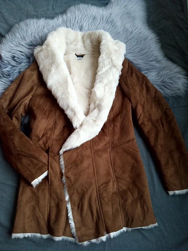 NOVÝ dámský módní chlupatý kabát F&F