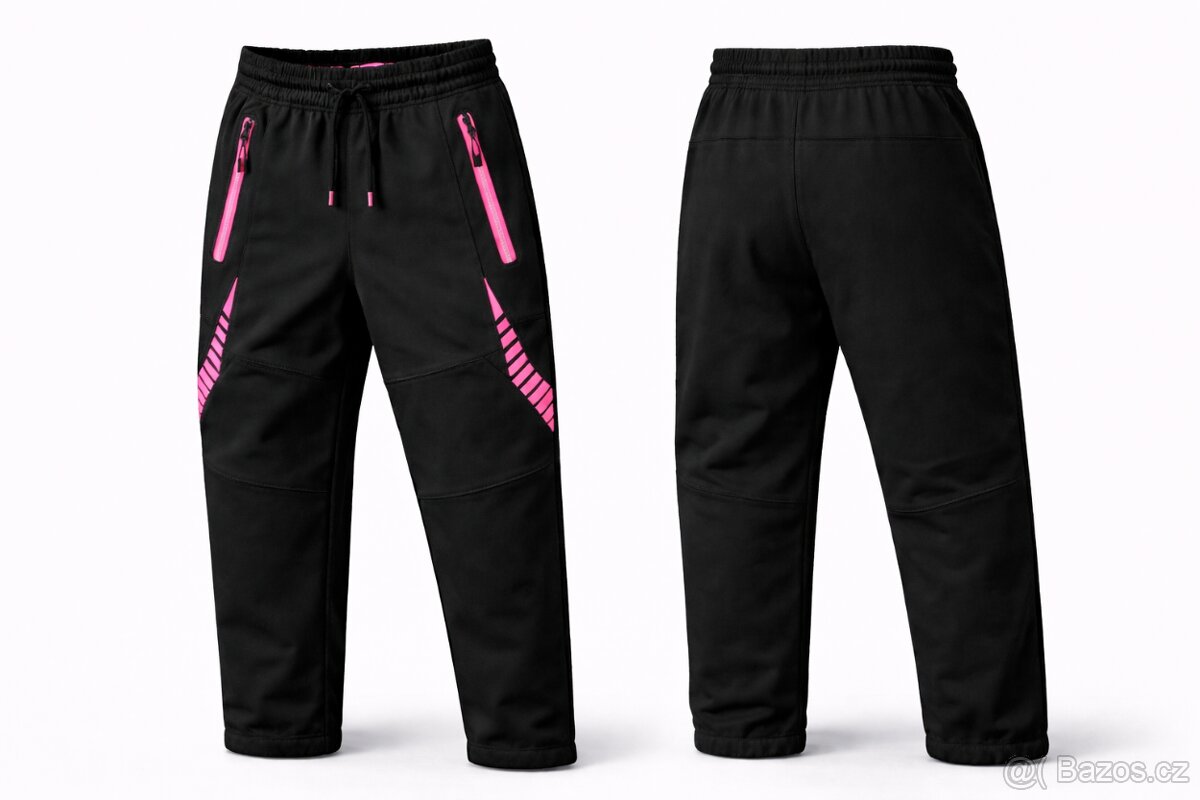 Nové SOFTSHELLOVÉ KALHOTY s fleecem-KUGO-8-9 let, 134 cm