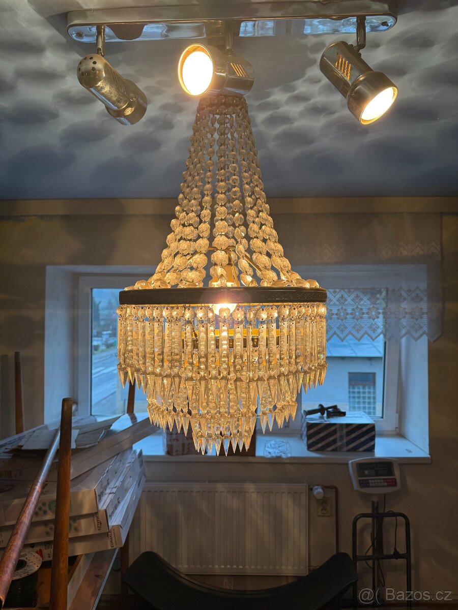 Retro křišťálové lustry (2 ks)