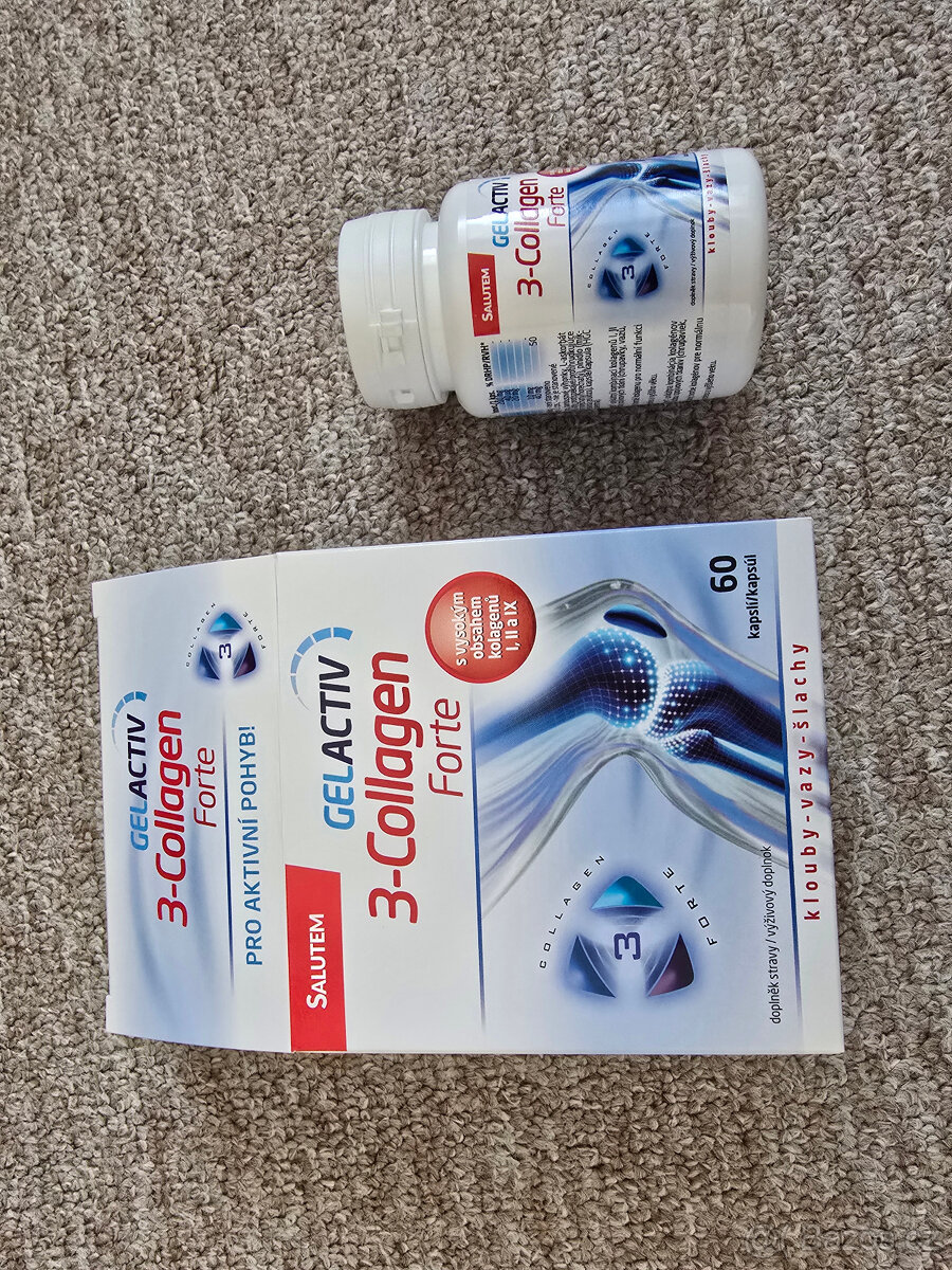 Doplňky stravy collagen forte, magnesium B6, multivitaminy