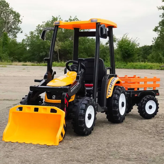 Velký dětský traktor D68 s valníkem a nakladačem 2x200W