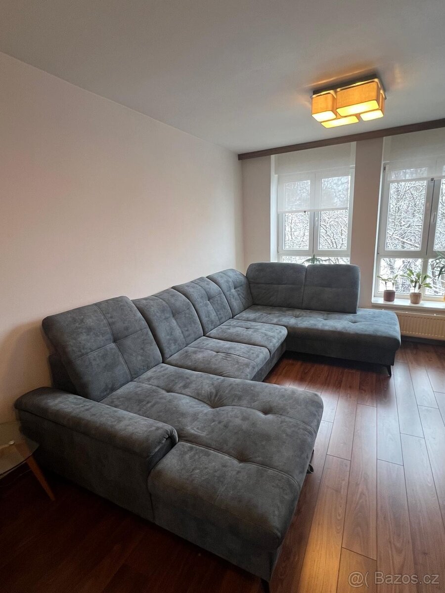 Sedací souprava do U SIERRA, pravá, modrošedá INFINITY