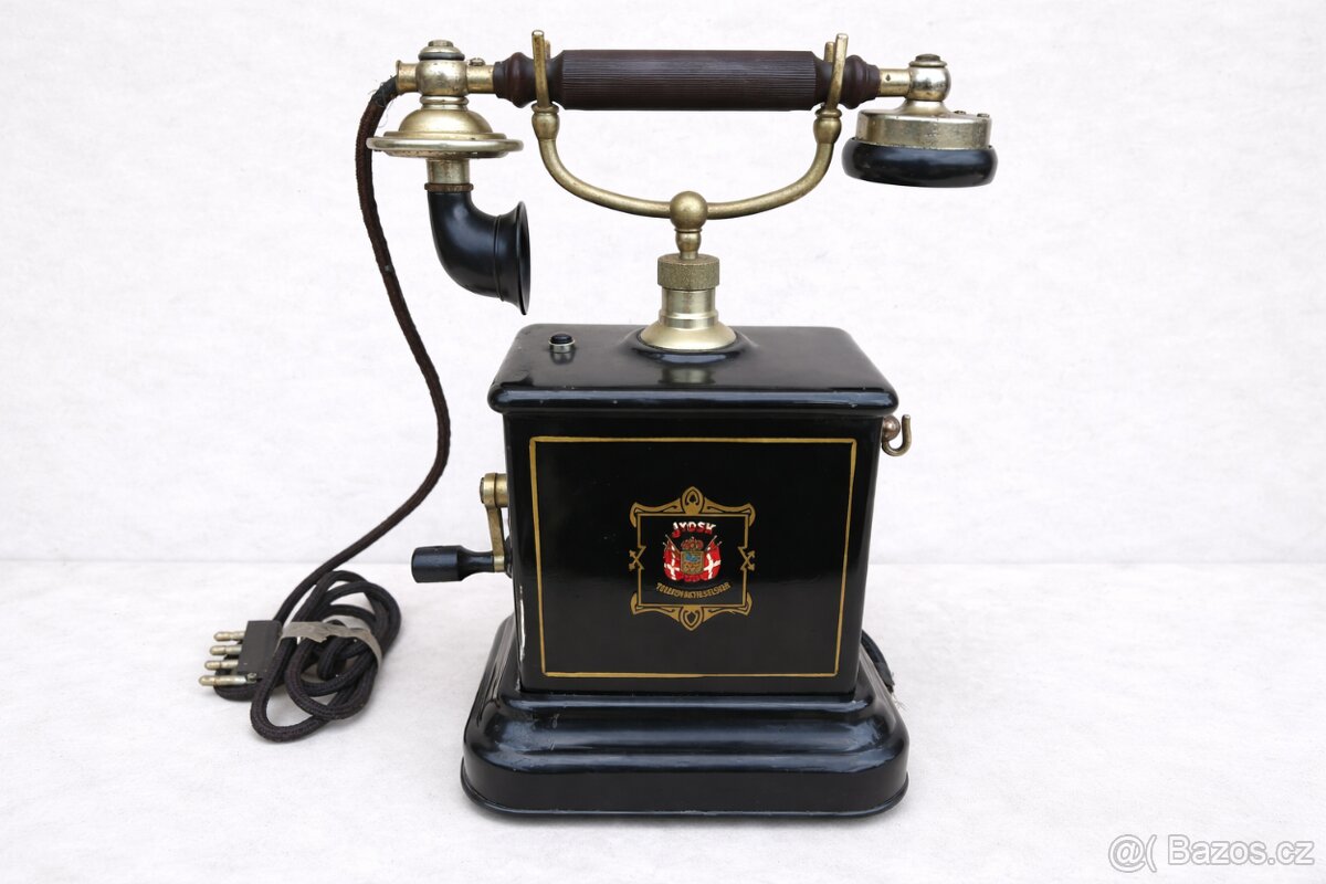 Velmi starý dánský telefon JYDSK Telefon Aktieselskab