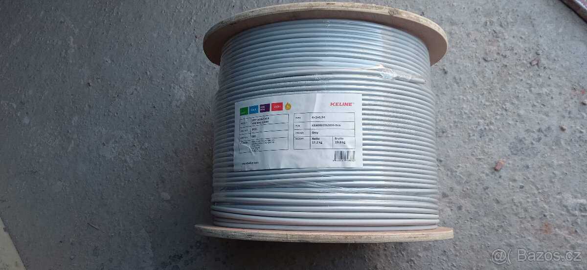 kabel Cat.6 UTP LSOH 400MHz Dca - s2,d2,a1 500m/cívka