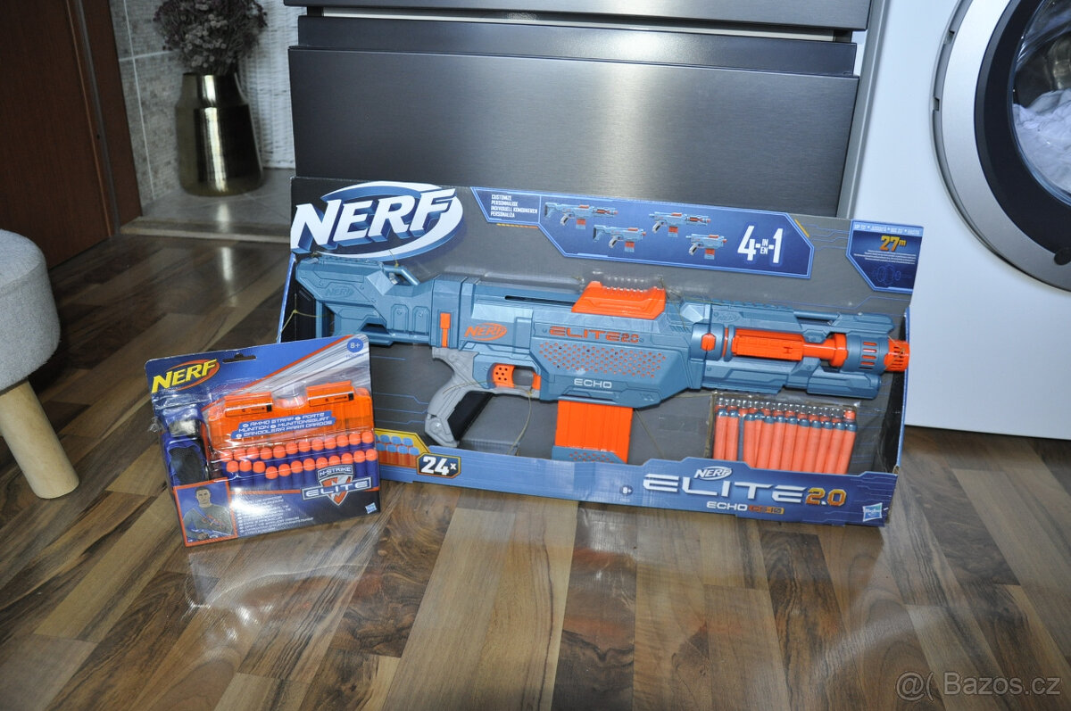Nerf Elite 2.0 Echo CS-10 blaster + Nerf ramení popruh, šipk