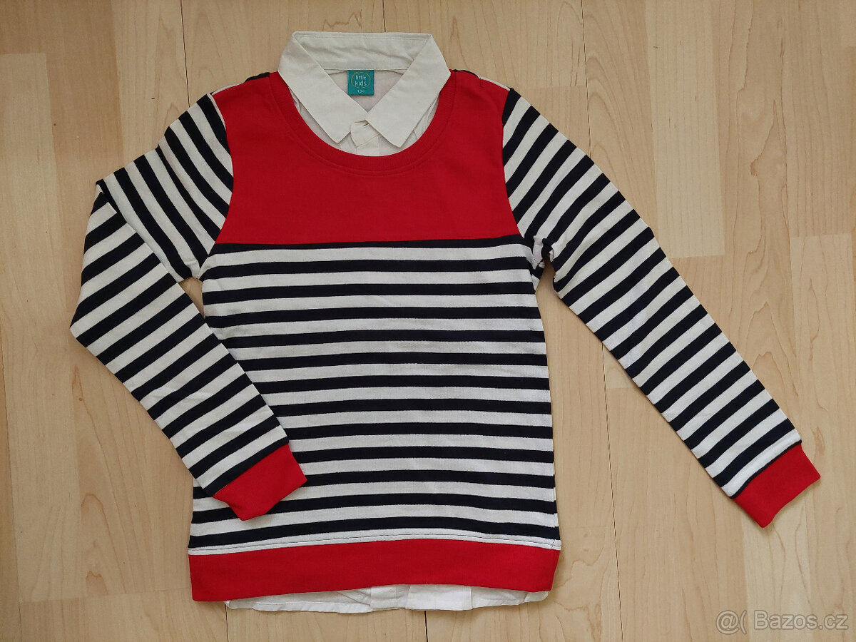 Tričko s košilí vel. 134 NOVÉ