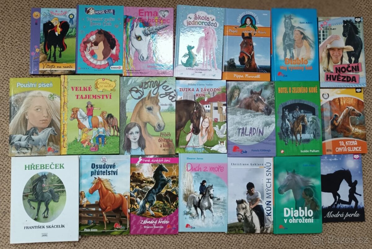 Dětskě knihy, pro mladé slečny o koních, čteni pro nejmenší