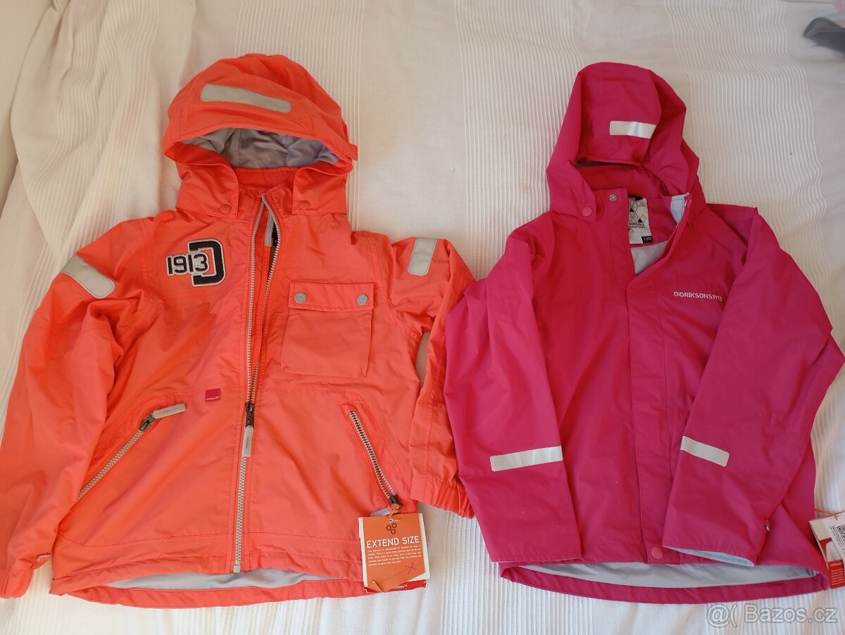 Didriksons nové nepromokavé přechodové bundy vel. 134/140