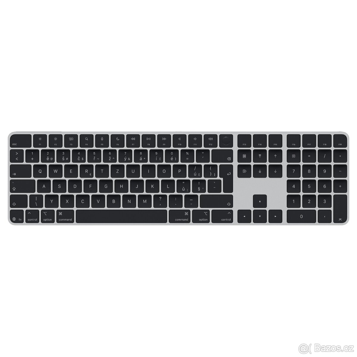 Apple Magic Keyboard 2024 s Touch ID, černé klávesy - CZ