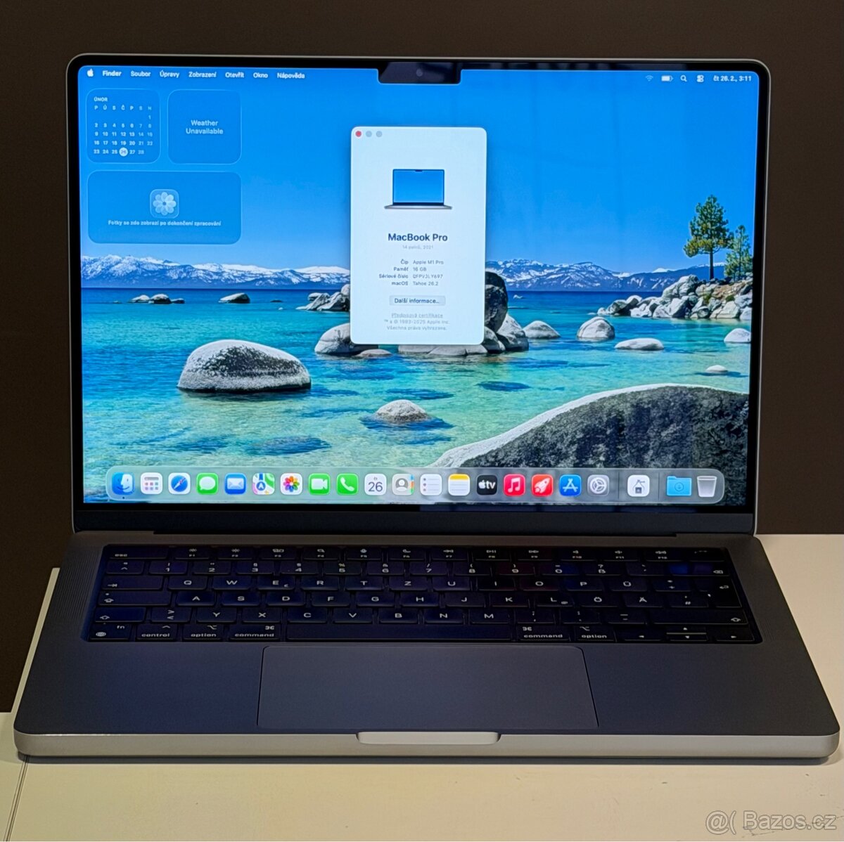 MacBook Pro 14” CTO 2021 /16GB/M1 Pro/512GB SSD DISK/Záruka