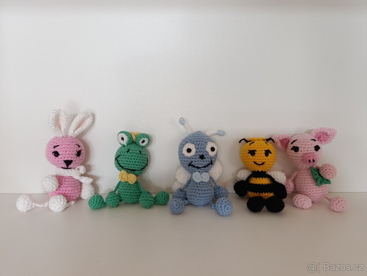 Háčkovaná mini zvířátka sada
