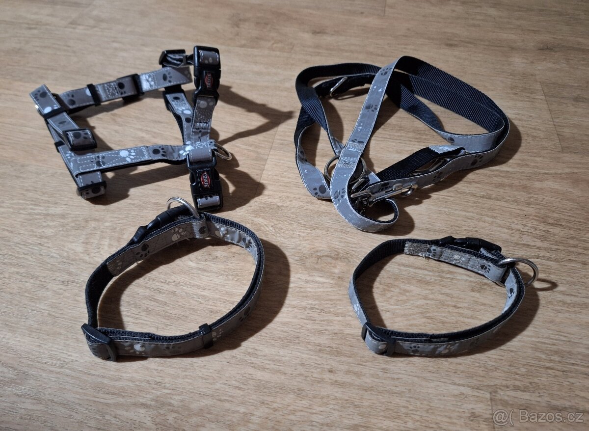 Set pro psa, štěně, obojky, přepínací vodítko,postroj Trixie