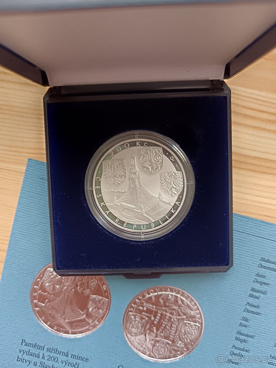 ČNB 200kč 2005/200. výročí Bitvy u Slavkova Proof