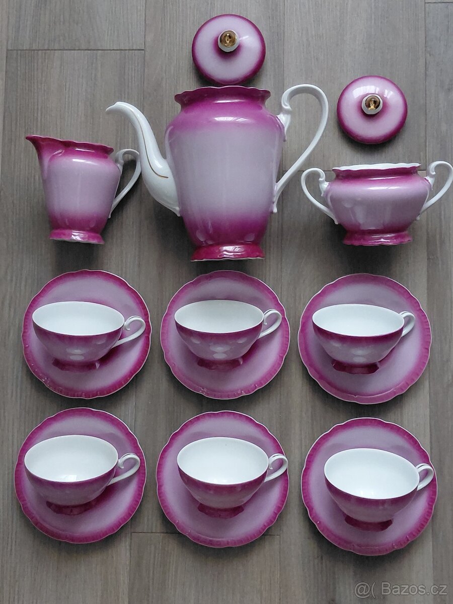 Porcelanový retro servis