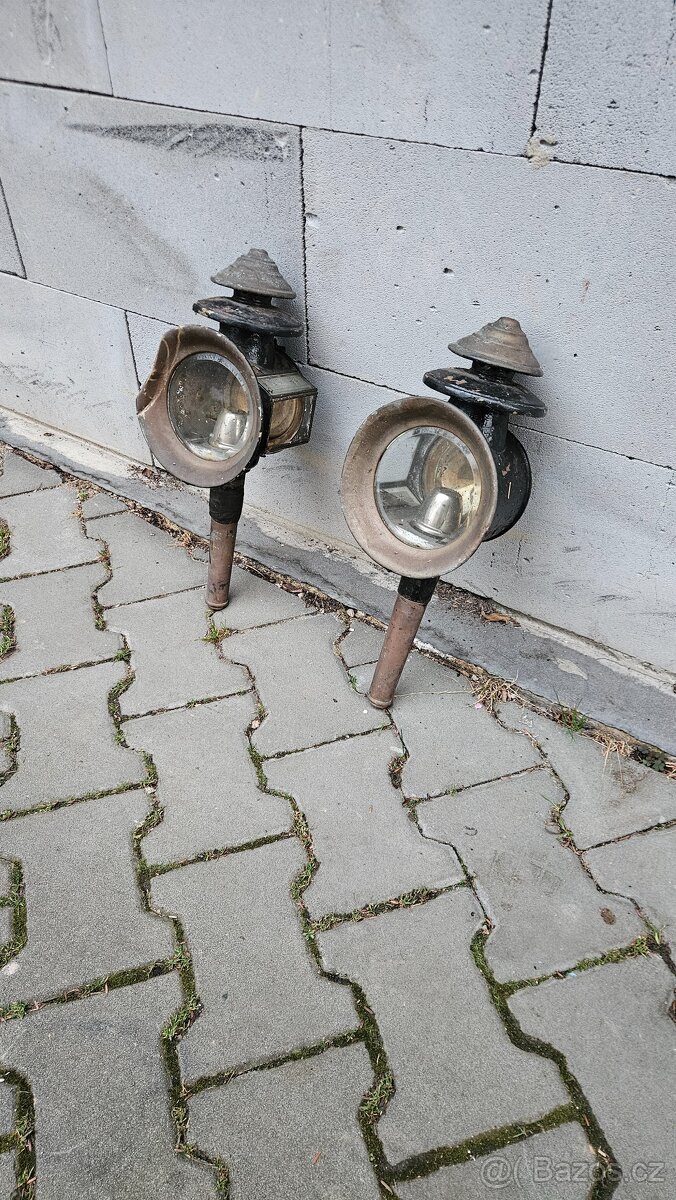 Starožitné kočárové lampy