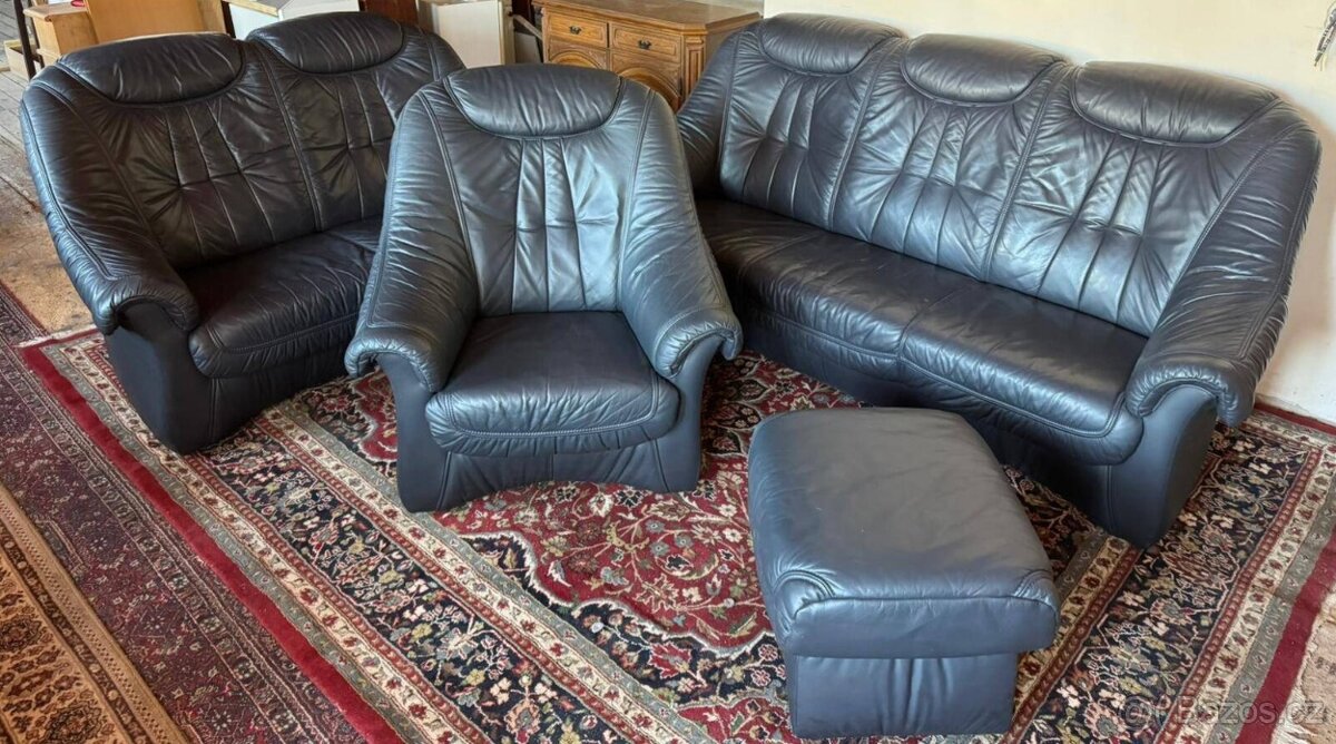 Luxusní kožená sedací souprava 3+2+1,6044