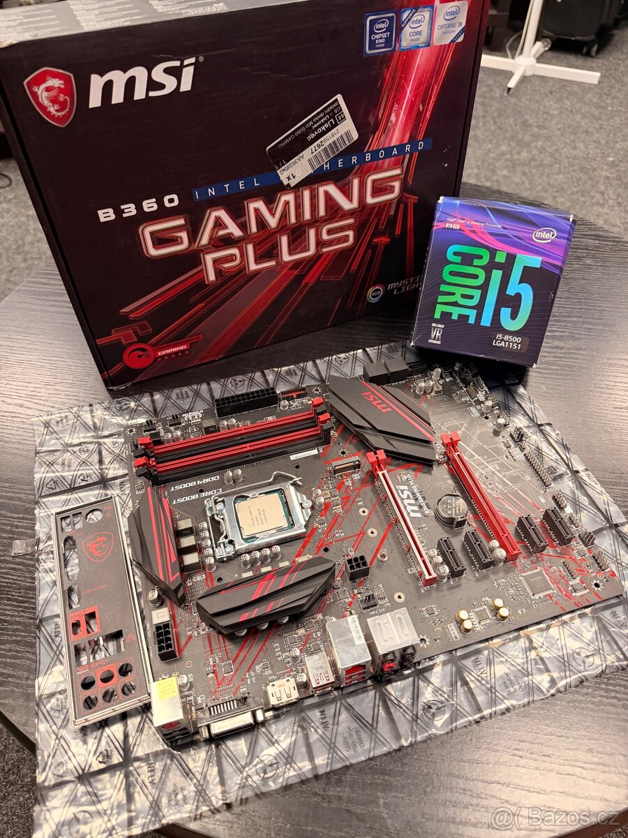 MSI B360 GAMING PLUS + i5-8500 + box chladič