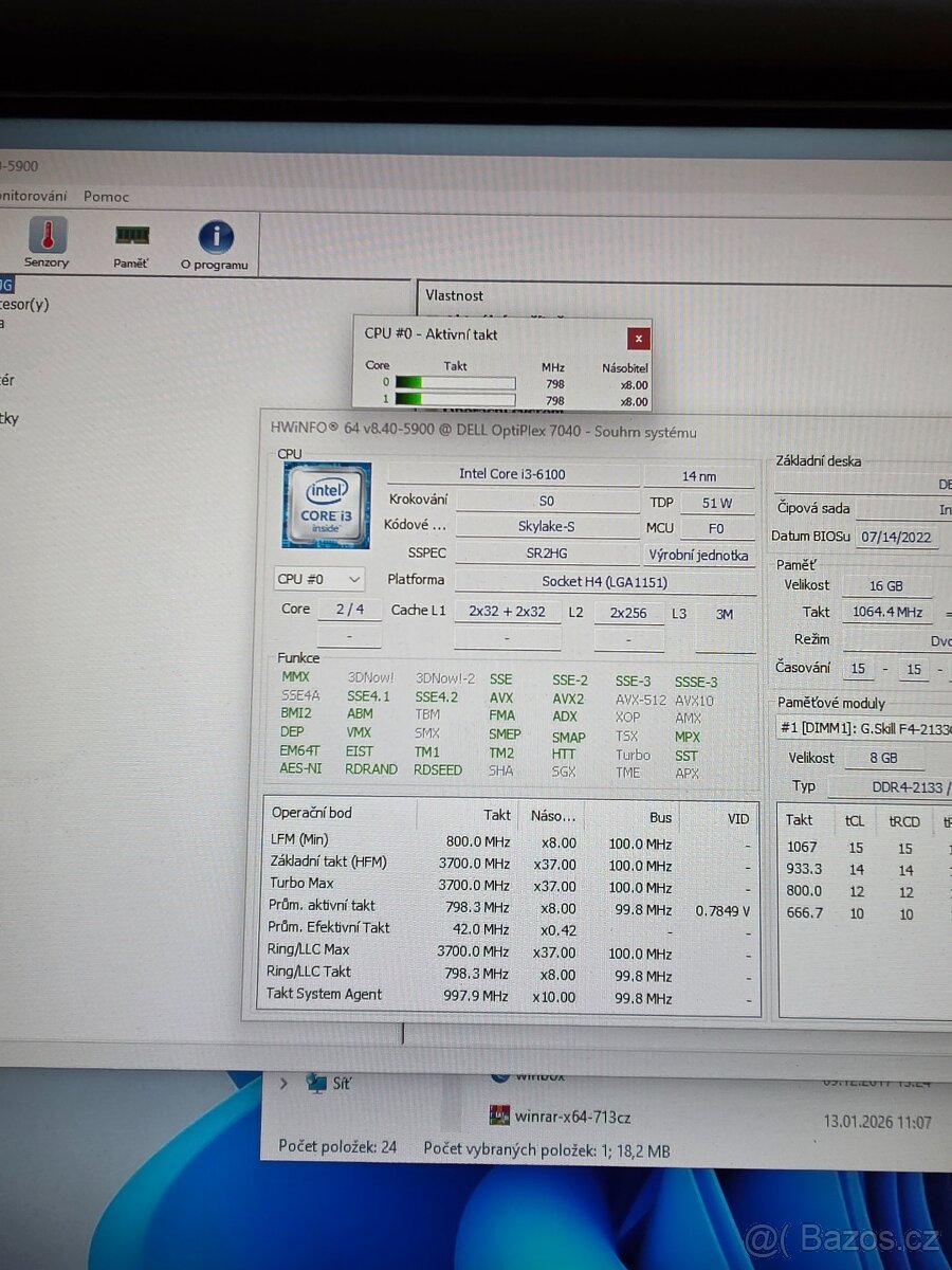 Procesor Intel Core i3-6100 (3.70 GHz) – LGA1151, Skylake