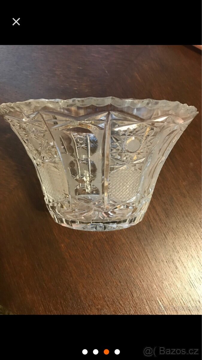 porcelan , brousene sklo, misa