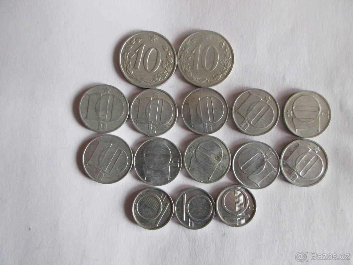 MINCE začínajícímu sběrateli- sada 15ks 10 haléř