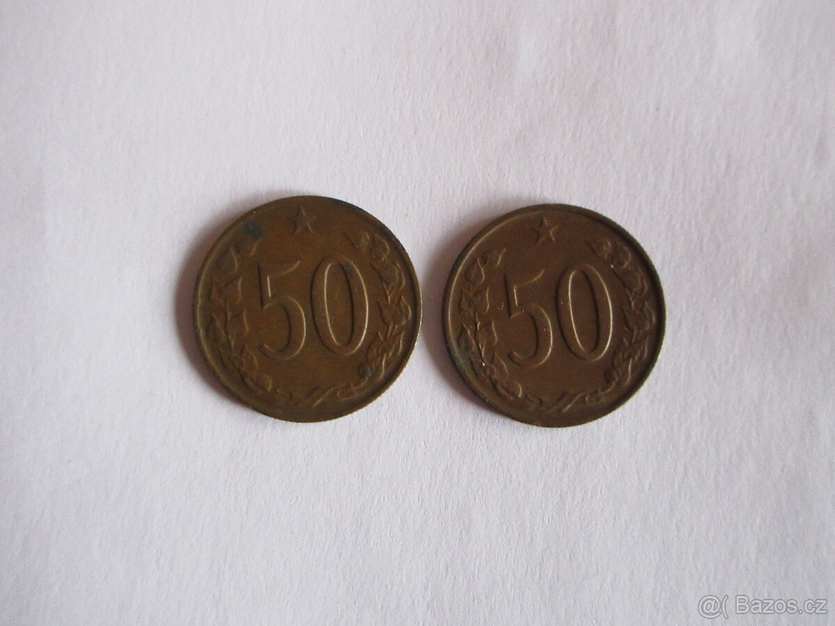 MINCE začínajícímu sběrateli- 2x 50hal.