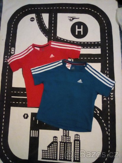 2x tričko zn. Adidas,vel. 110 a 116