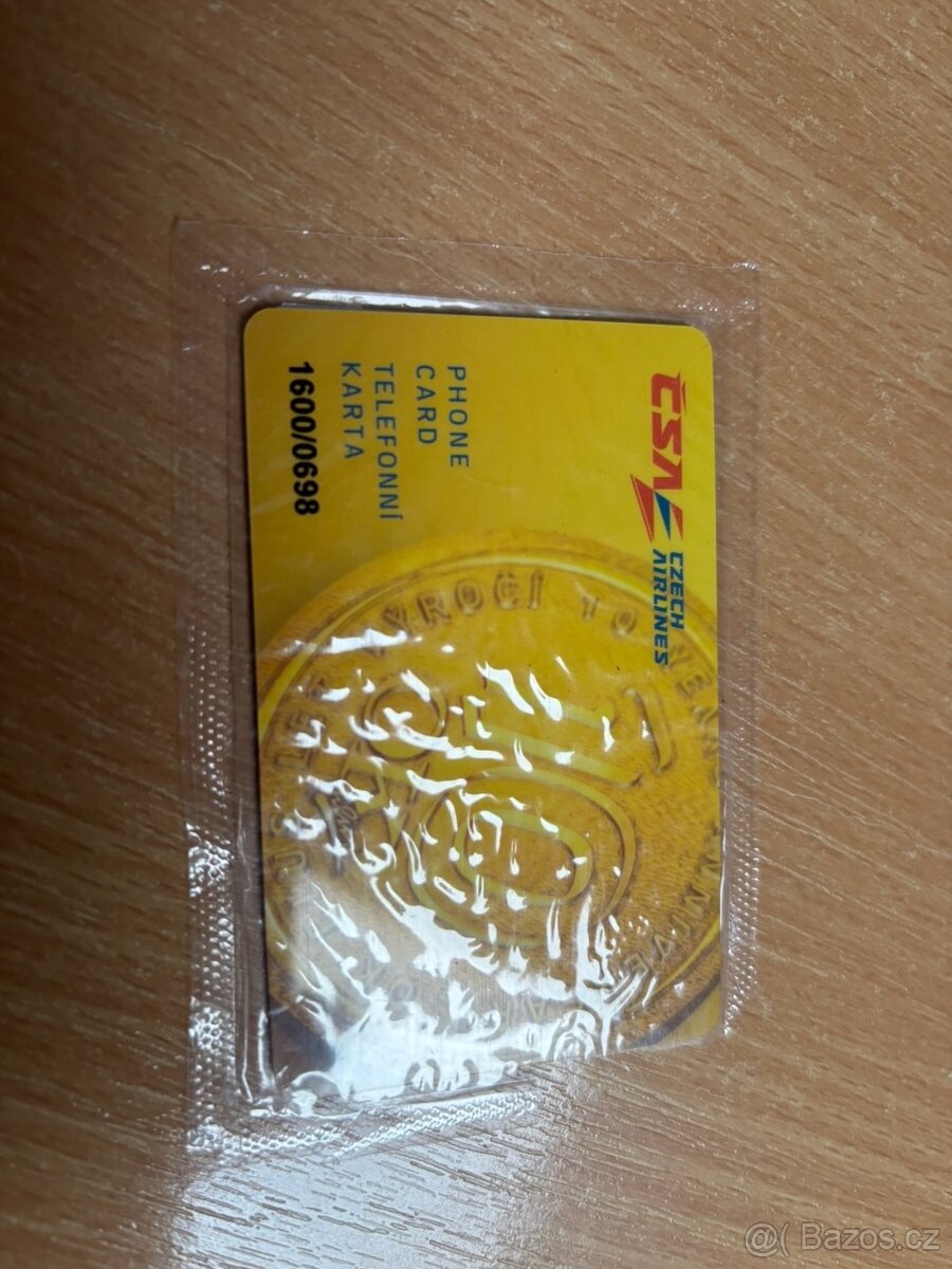 telefonní karta ČSA