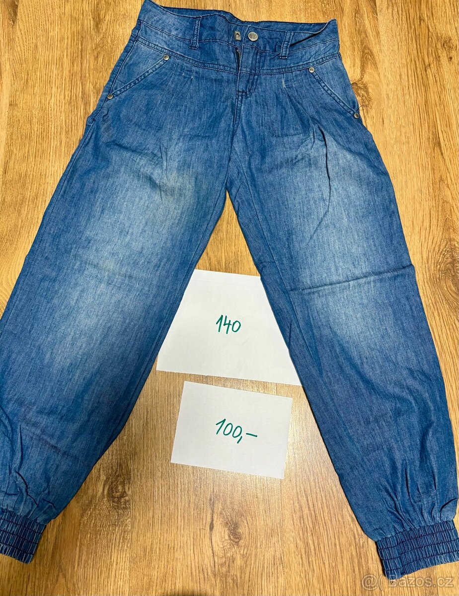 Džíny a volnočasové kalhoty 140, 146