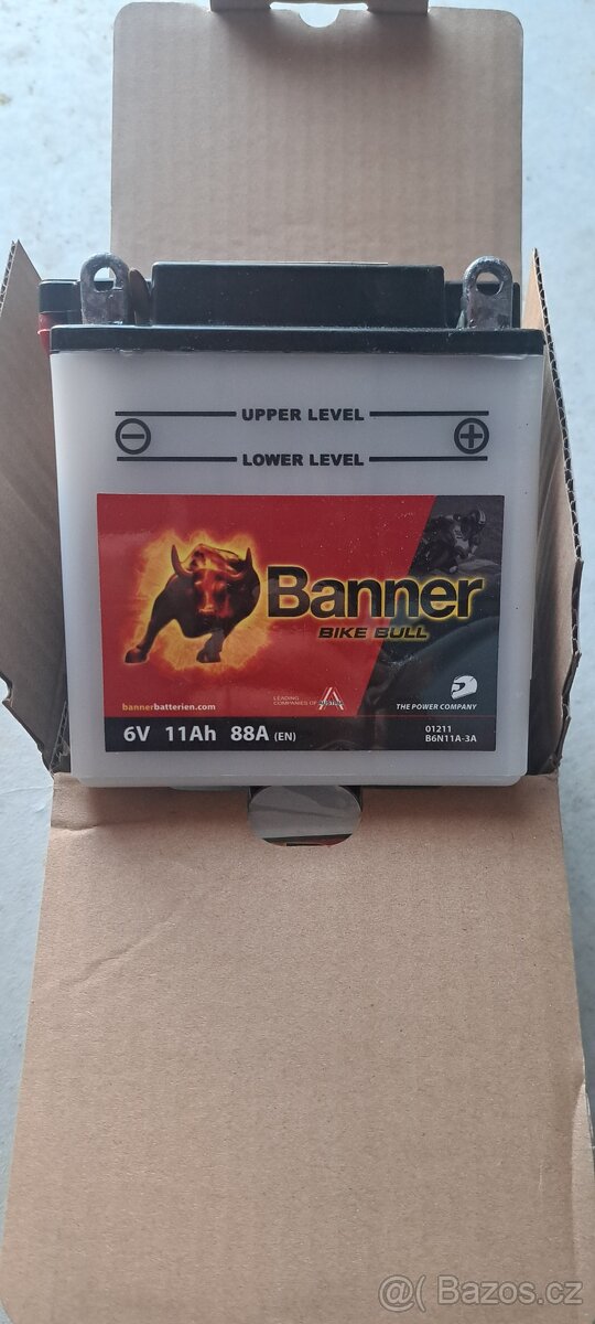 Prodám motobaterii Banner 6V, 11Ah, 88A