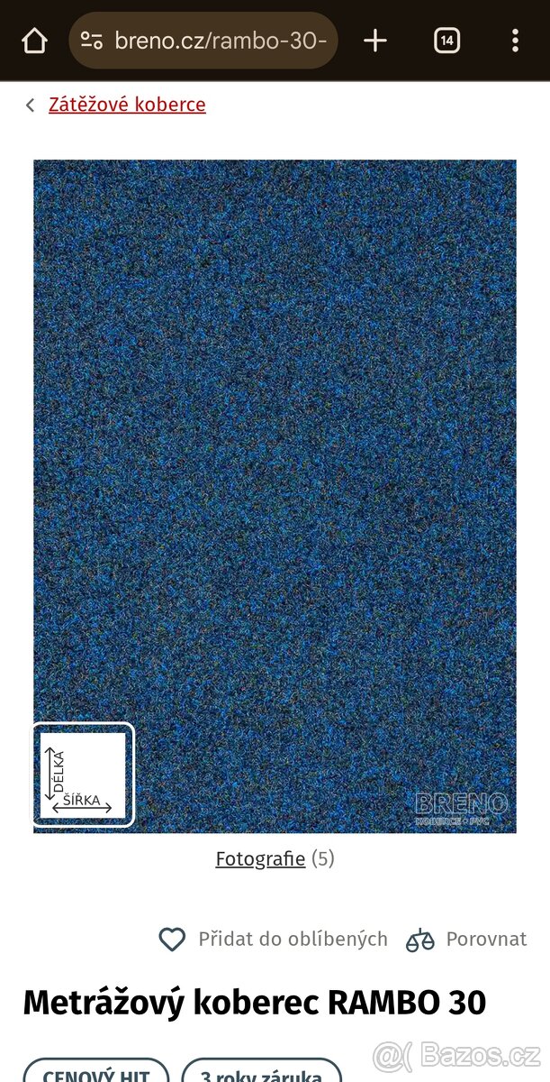 PRODÁNO | Zátěžový koberec NOVÝ