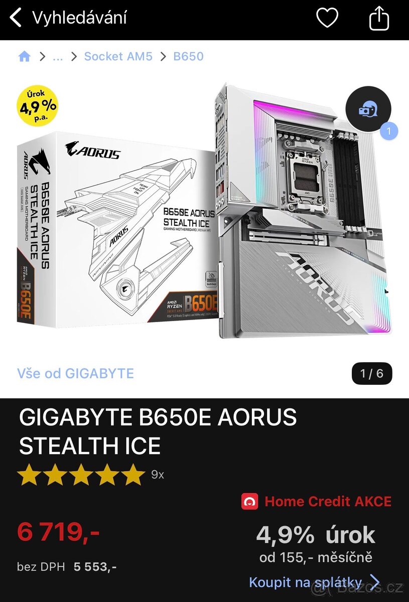 GIGABYTE B650E AORUS STEALTH ICE