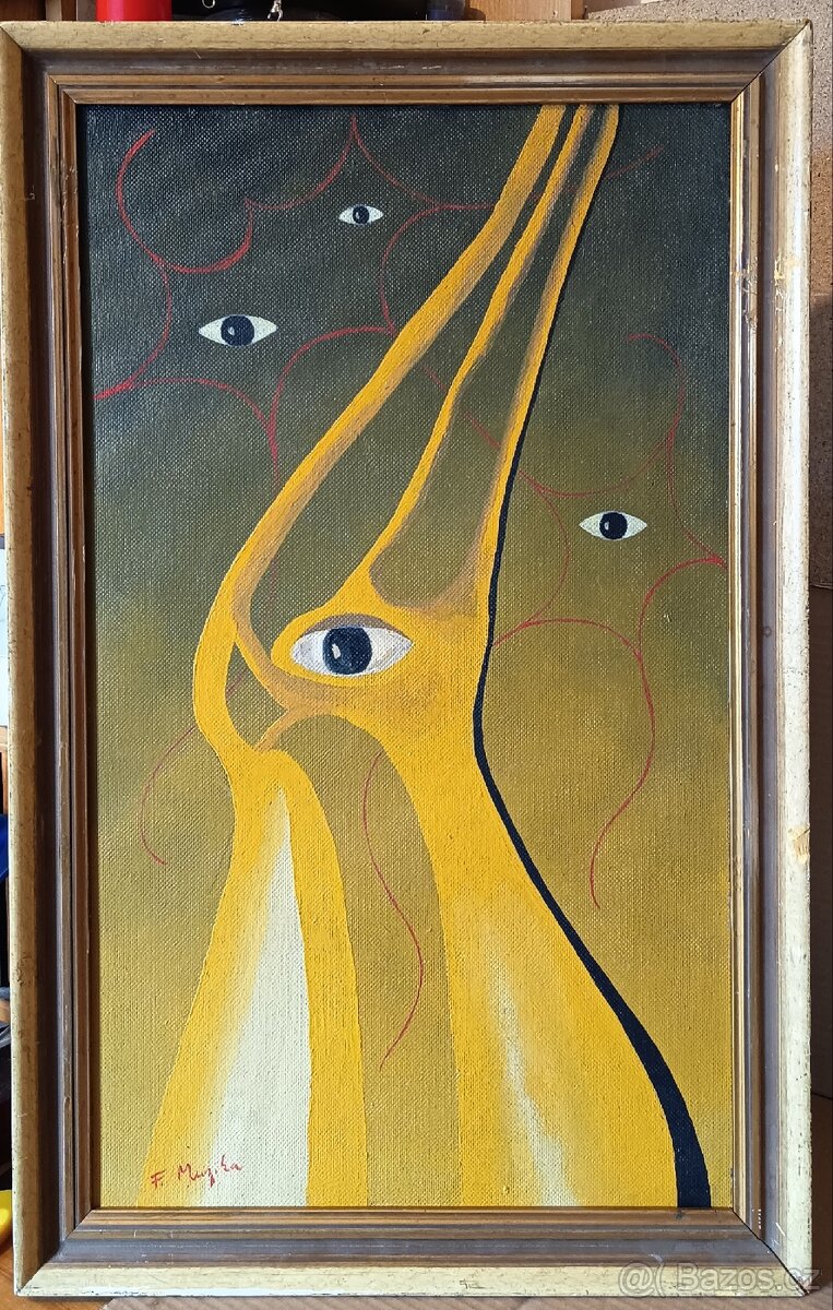 Obraz,signace František Muzika.