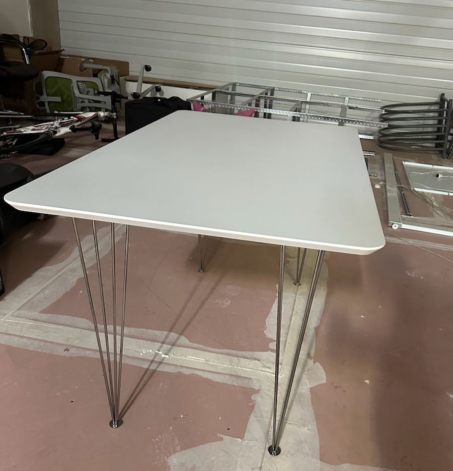 Jídelní stůl – bílý, 140 × 80 cm