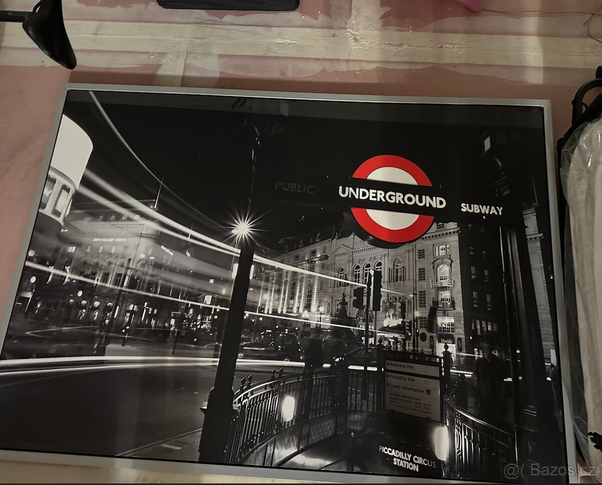 Obraz Londýn – Underground, 100 × 140 cm