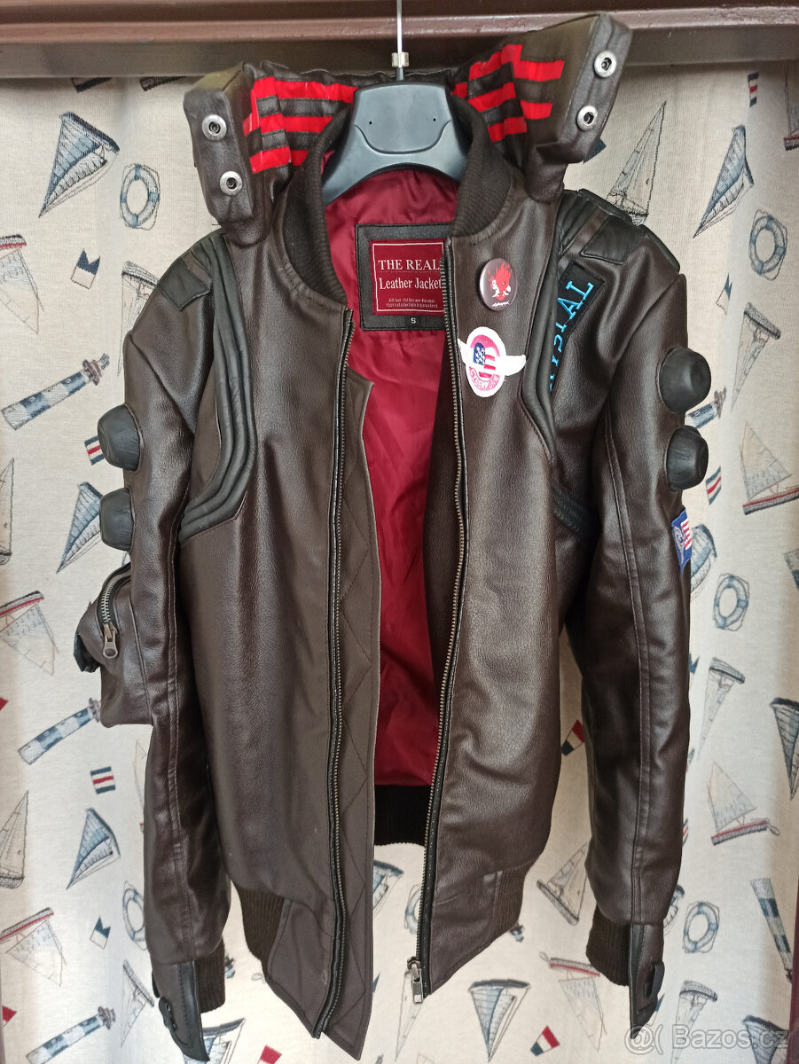 Bunda Samurai Cyberpunk 2077 s LED podsvíceným límcem