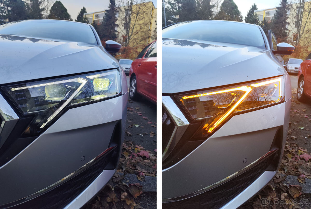 2x 100% originální světla Škoda Octavia 4 facelift Matrix