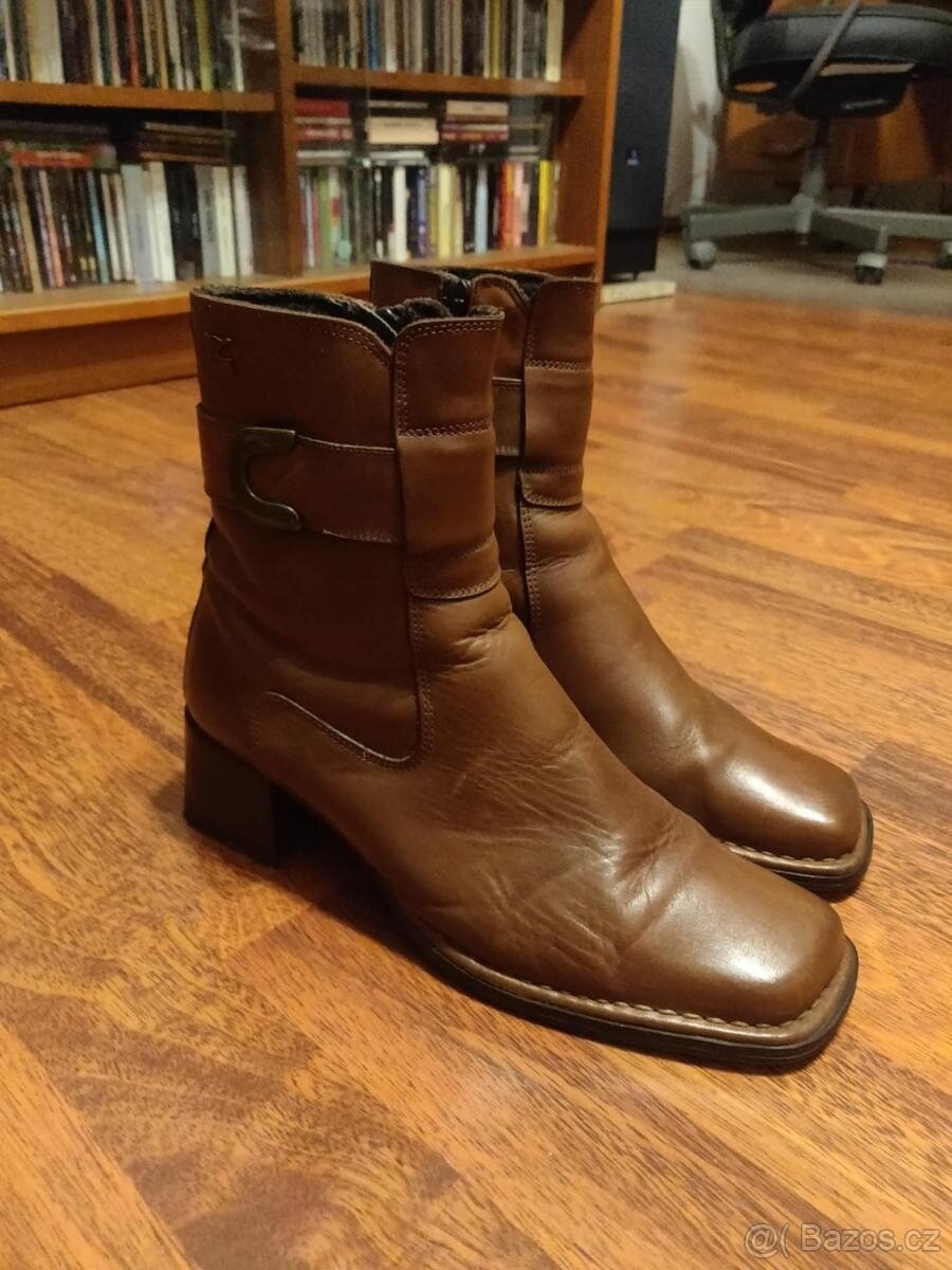 Kožené kotníkové boty Joe Sanchez – hnědé, vel. 41