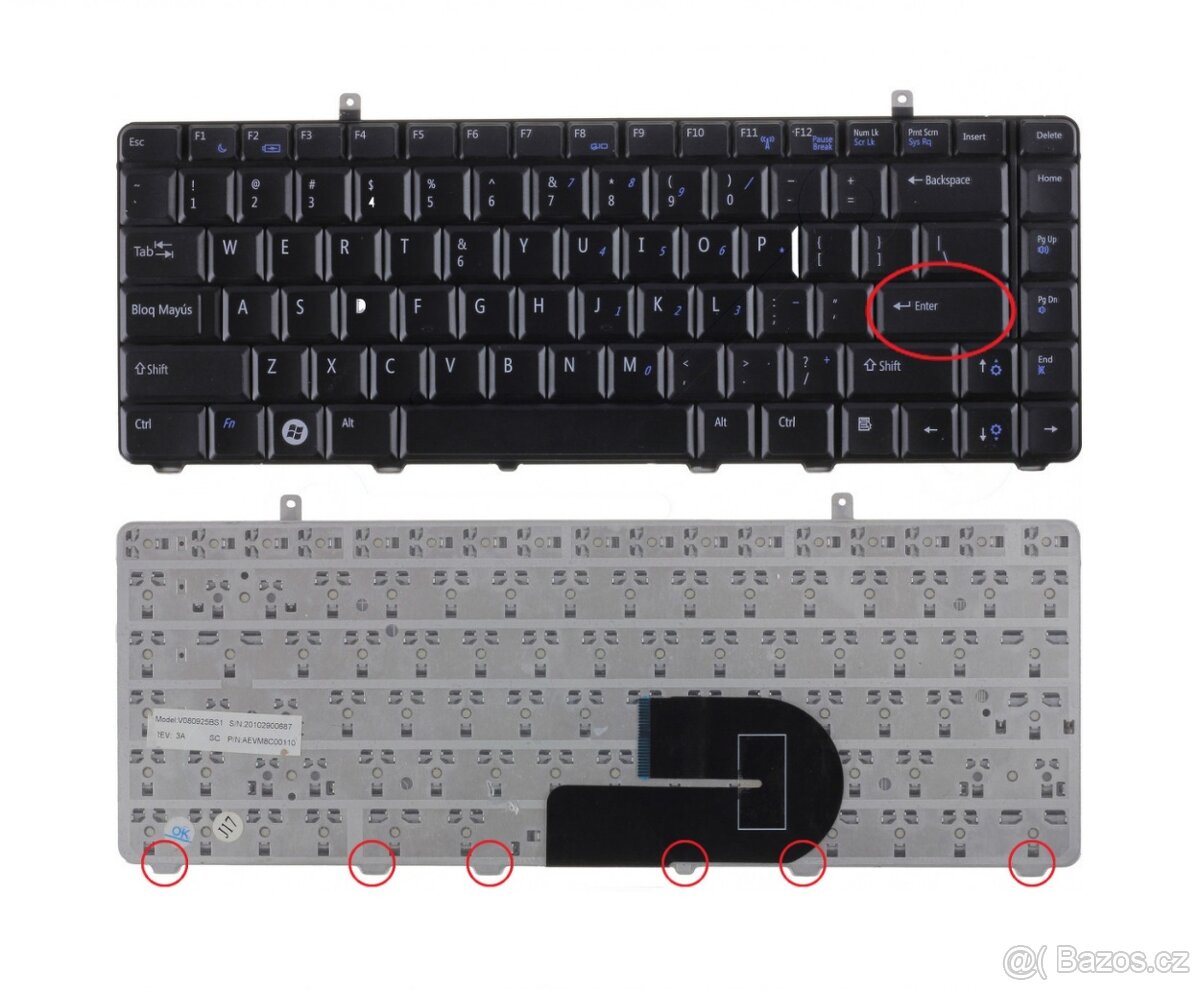 Nová klávesnice pro Dell Vostro A840 A860 1088 1014 1015