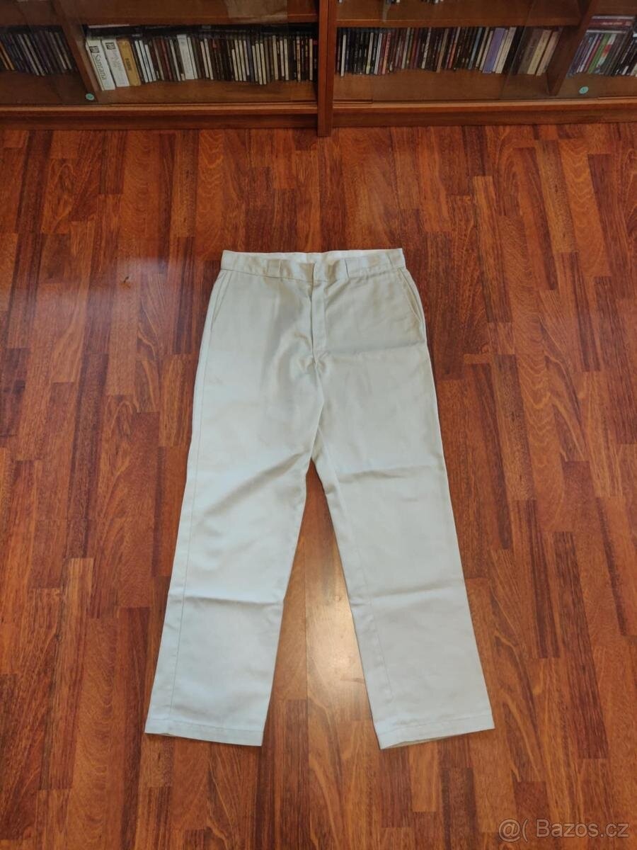Dickies 874 Work Pants – béžové kalhoty, klasický střih, vel